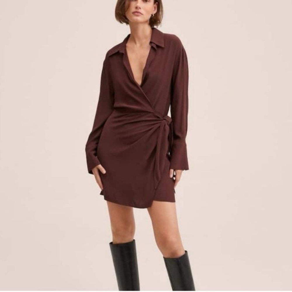 Mango Wrap Mini Dress